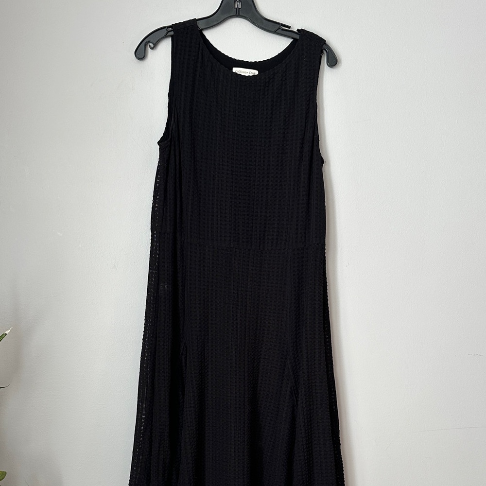 Coldwater Creek textured Black Sleeveless Dress size 16p